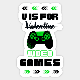 V Is For Video Games - Valentine's Day 2023 Wonderful Sticker